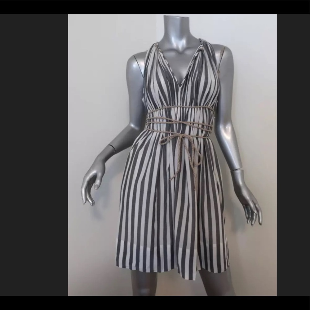 3.1 Philip Lim Grecian rope tie Stripe Dress New